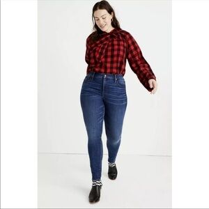 New Madewell Womans 10" High-Rise Skinny Jeans Plus Sz 37 TALLER